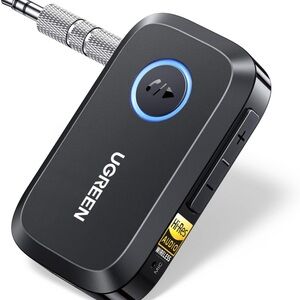 UGREEN Bluetooth 6.0 Receiver for Car with LDAC, AI Noise Cancelling 3.5mm AUX